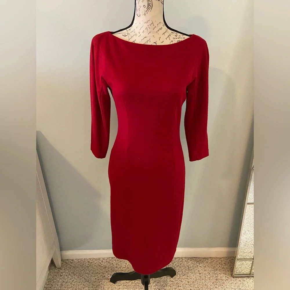 Gucci red wool dress size small